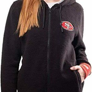 Ultra Game NFL Women's Full Zip Sherpa Jersey Hood